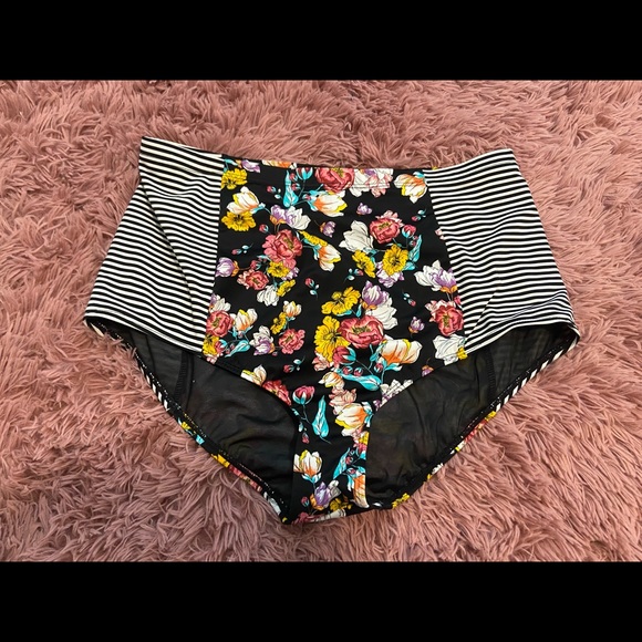 torrid Other - Torrid floral striped swim bottoms